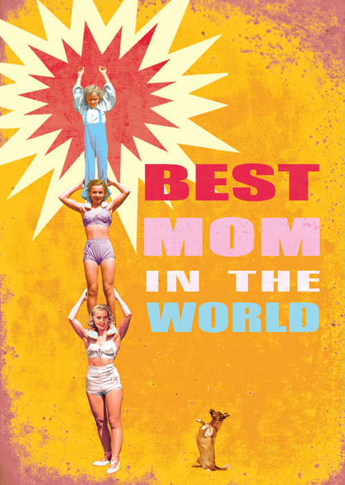 Best Mom in the World Mother's Day Greeting Card by Max Hernn
